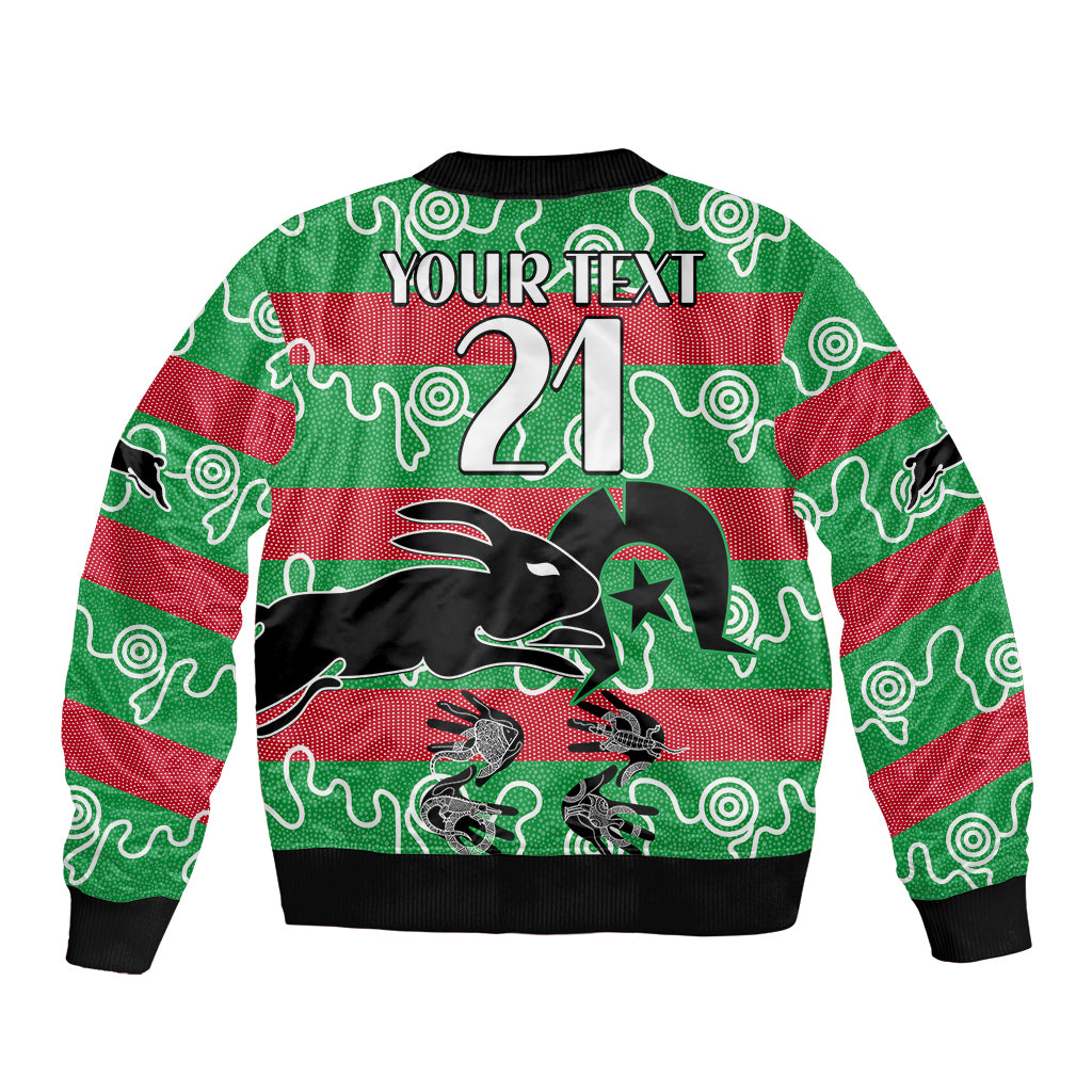 custom-text-and-number-naidoc-rabbitohs-rugby-bomber-jacket-go-the-bunnies-aboriginal-dots