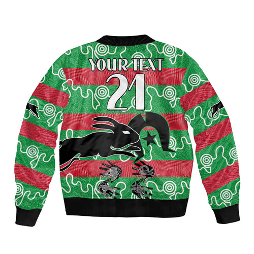 custom-text-and-number-naidoc-rabbitohs-rugby-bomber-jacket-go-the-bunnies-aboriginal-dots