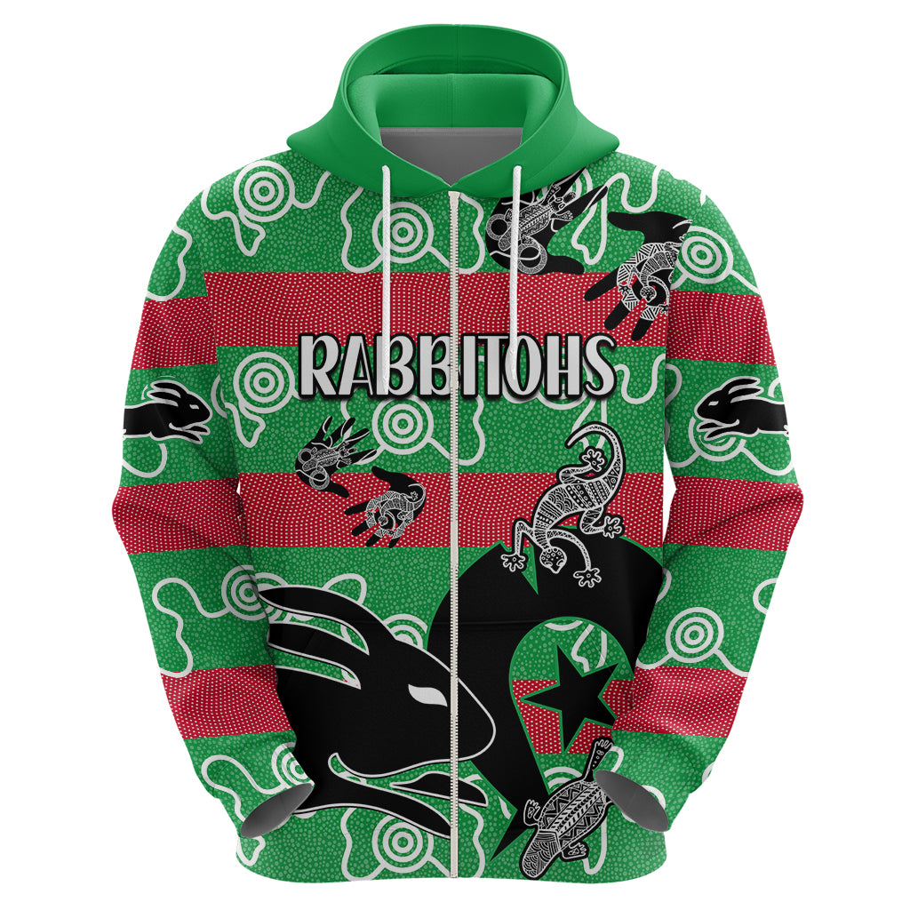 custom-text-and-number-naidoc-rabbitohs-rugby-hoodie-go-the-bunnies-aboriginal-dots