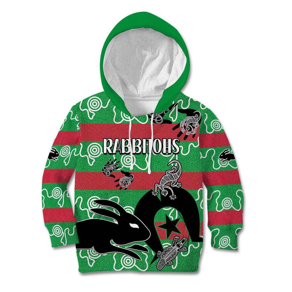 custom-text-and-number-naidoc-rabbitohs-rugby-kid-hoodie-go-the-bunnies-aboriginal-dots