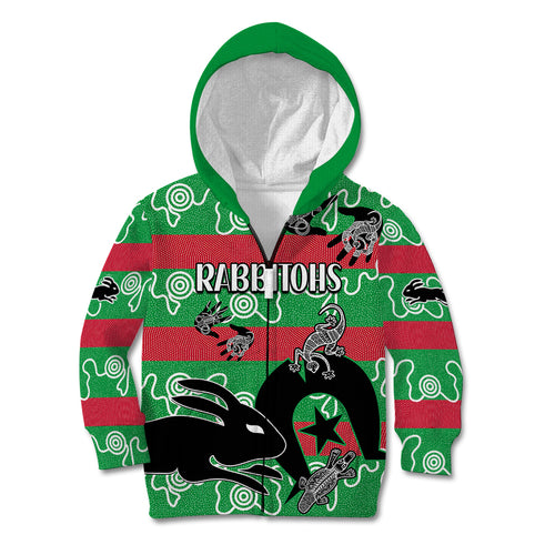 custom-text-and-number-naidoc-rabbitohs-rugby-kid-hoodie-go-the-bunnies-aboriginal-dots