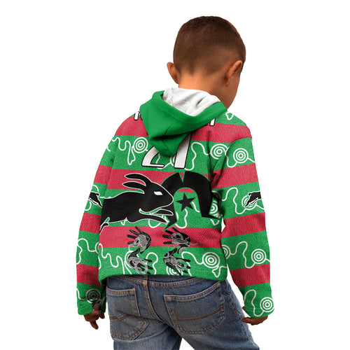 custom-text-and-number-naidoc-rabbitohs-rugby-kid-hoodie-go-the-bunnies-aboriginal-dots