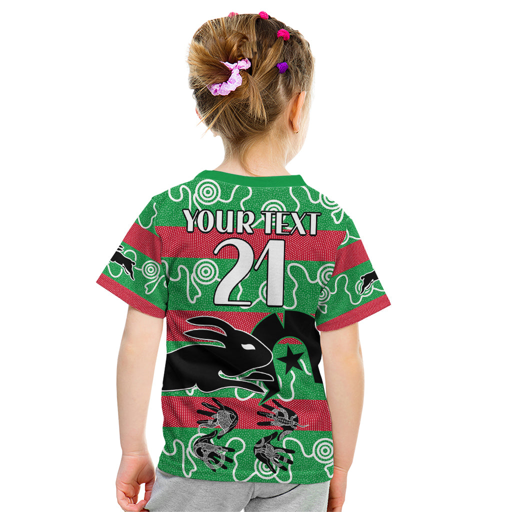 custom-text-and-number-naidoc-rabbitohs-rugby-kid-t-shirt-go-the-bunnies-aboriginal-dots
