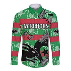custom-text-and-number-naidoc-rabbitohs-rugby-long-sleeve-button-shirt-go-the-bunnies-aboriginal-dots
