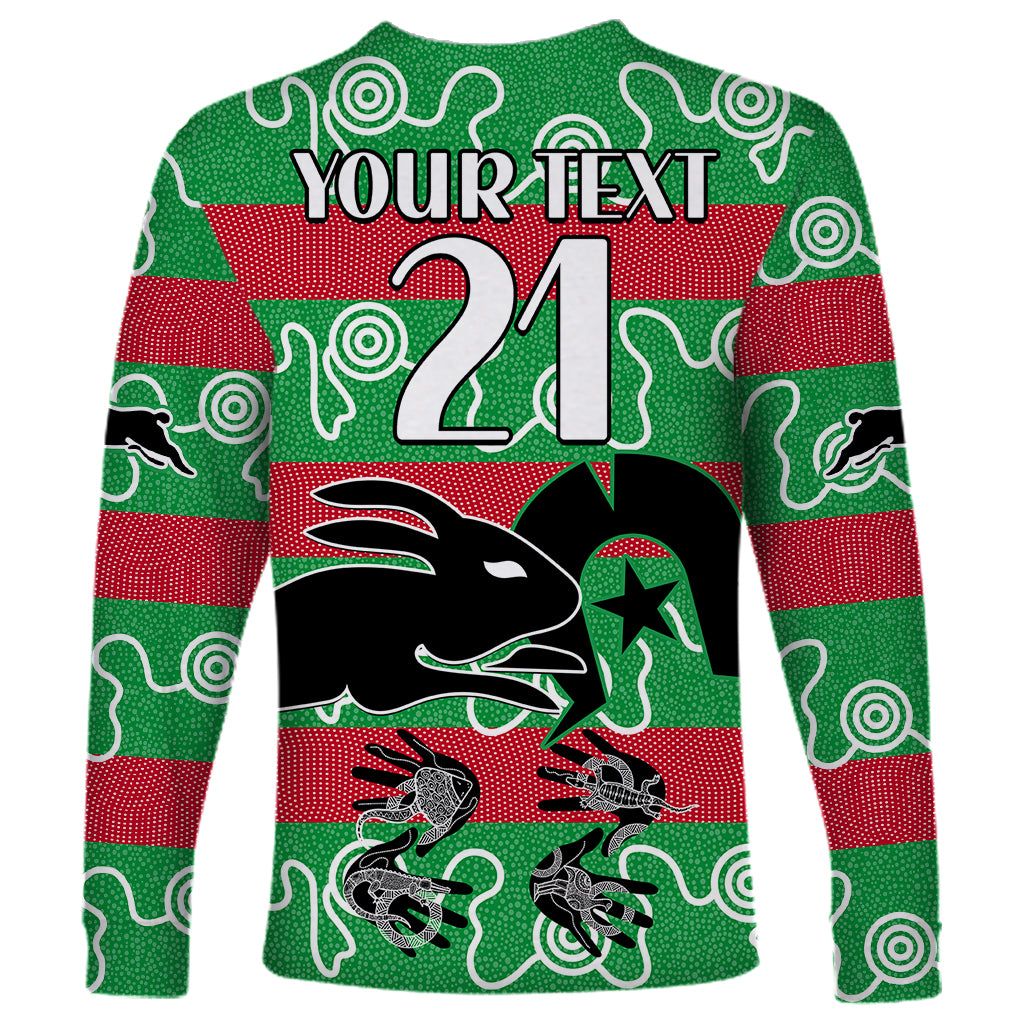 custom-text-and-number-naidoc-rabbitohs-rugby-long-sleeve-shirt-go-the-bunnies-aboriginal-dots
