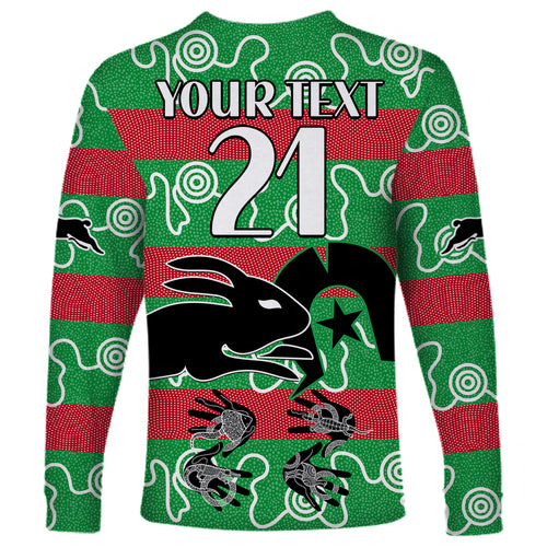 custom-text-and-number-naidoc-rabbitohs-rugby-long-sleeve-shirt-go-the-bunnies-aboriginal-dots