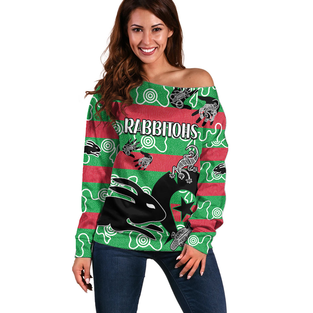 custom-text-and-number-naidoc-rabbitohs-rugby-off-shoulder-sweater-go-the-bunnies-aboriginal-dots