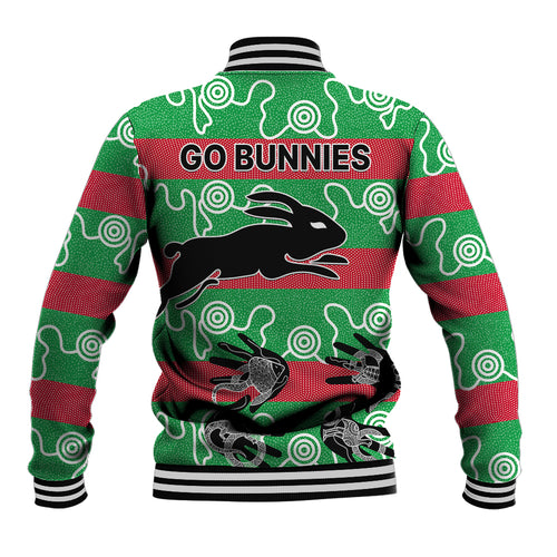 rabbitohs-rugby-premiers-baseball-jacket-go-the-bunnies-aboriginal-dots