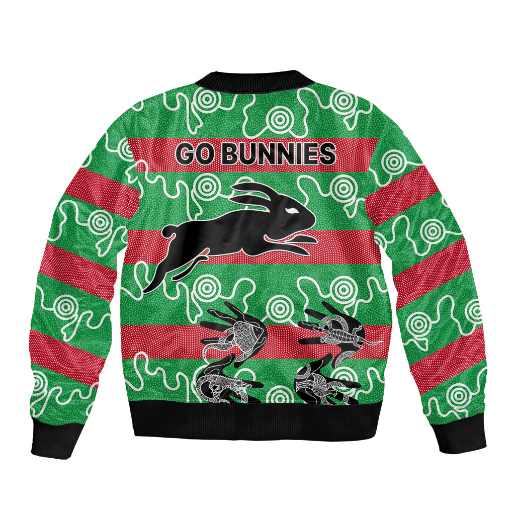 rabbitohs-rugby-premiers-bomber-jacket-go-the-bunnies-aboriginal-dots