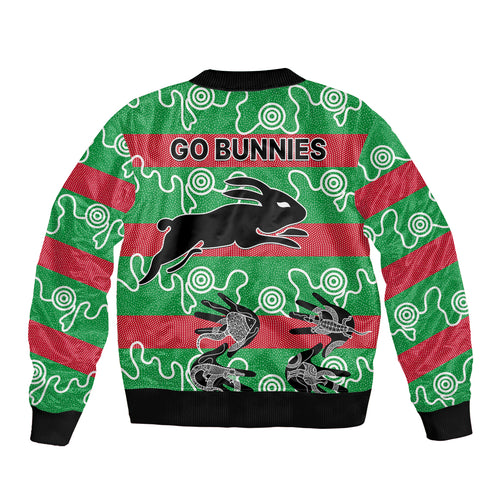 rabbitohs-rugby-premiers-sleeve-zip-bomber-jacket-go-the-bunnies-aboriginal-dots