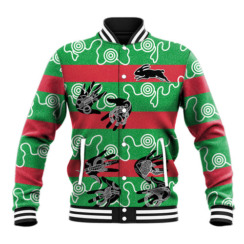 custom-text-and-number-rabbitohs-rugby-premiers-baseball-jacket-go-the-bunnies-aboriginal-dots