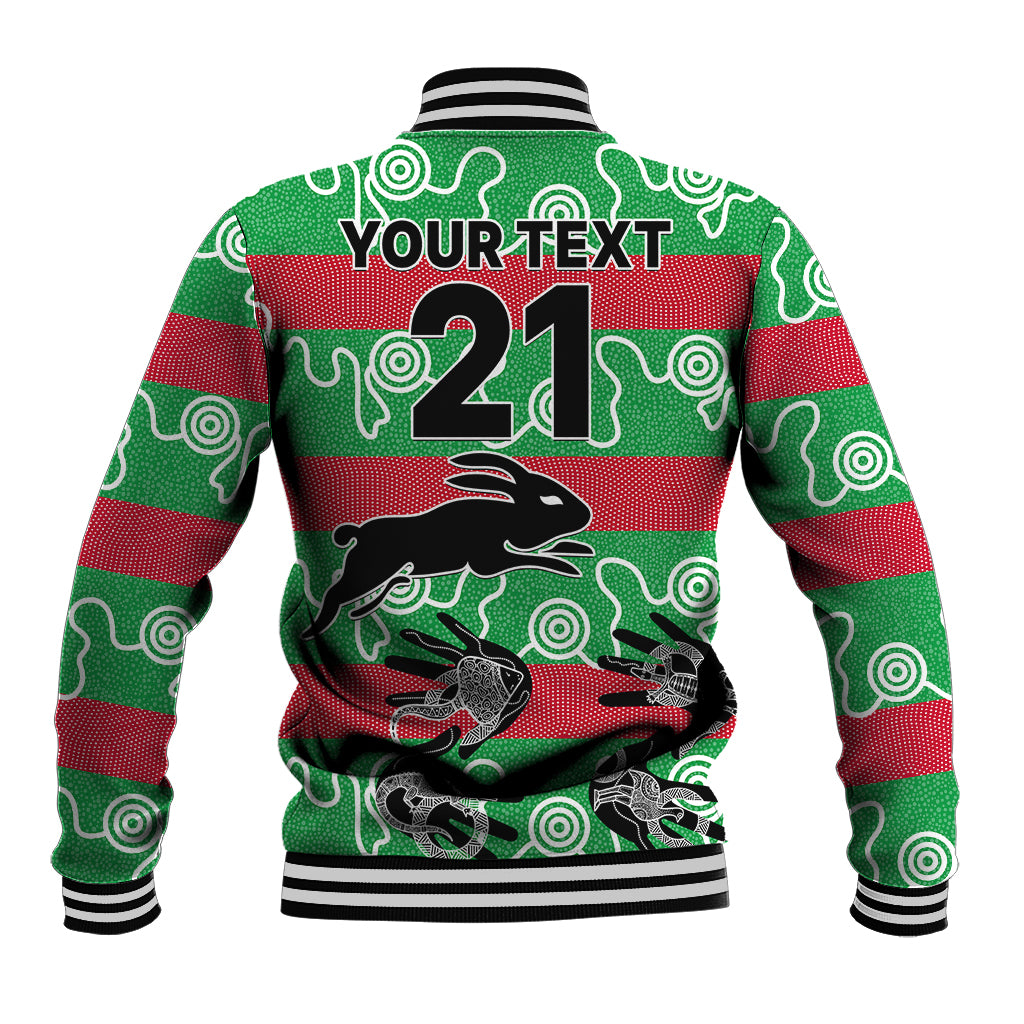 custom-text-and-number-rabbitohs-rugby-premiers-baseball-jacket-go-the-bunnies-aboriginal-dots
