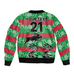 custom-text-and-number-rabbitohs-rugby-premiers-bomber-jacket-go-the-bunnies-aboriginal-dots