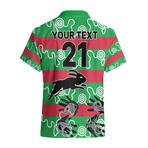 custom-text-and-number-rabbitohs-rugby-premiers-hawaiian-shirt-go-the-bunnies-aboriginal-dots