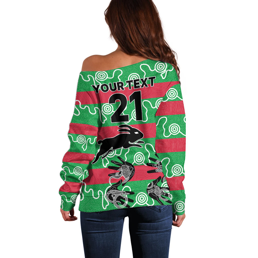 custom-text-and-number-rabbitohs-rugby-premiers-off-shoulder-sweater-go-the-bunnies-aboriginal-dots