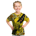 richmond-tigers-football-kid-t-shirt-angry-tiger-roaring-aboriginal-boomerang-and-dots-art
