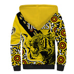 richmond-tigers-football-sherpa-hoodie-angry-tiger-roaring-aboriginal-boomerang-and-dots-art