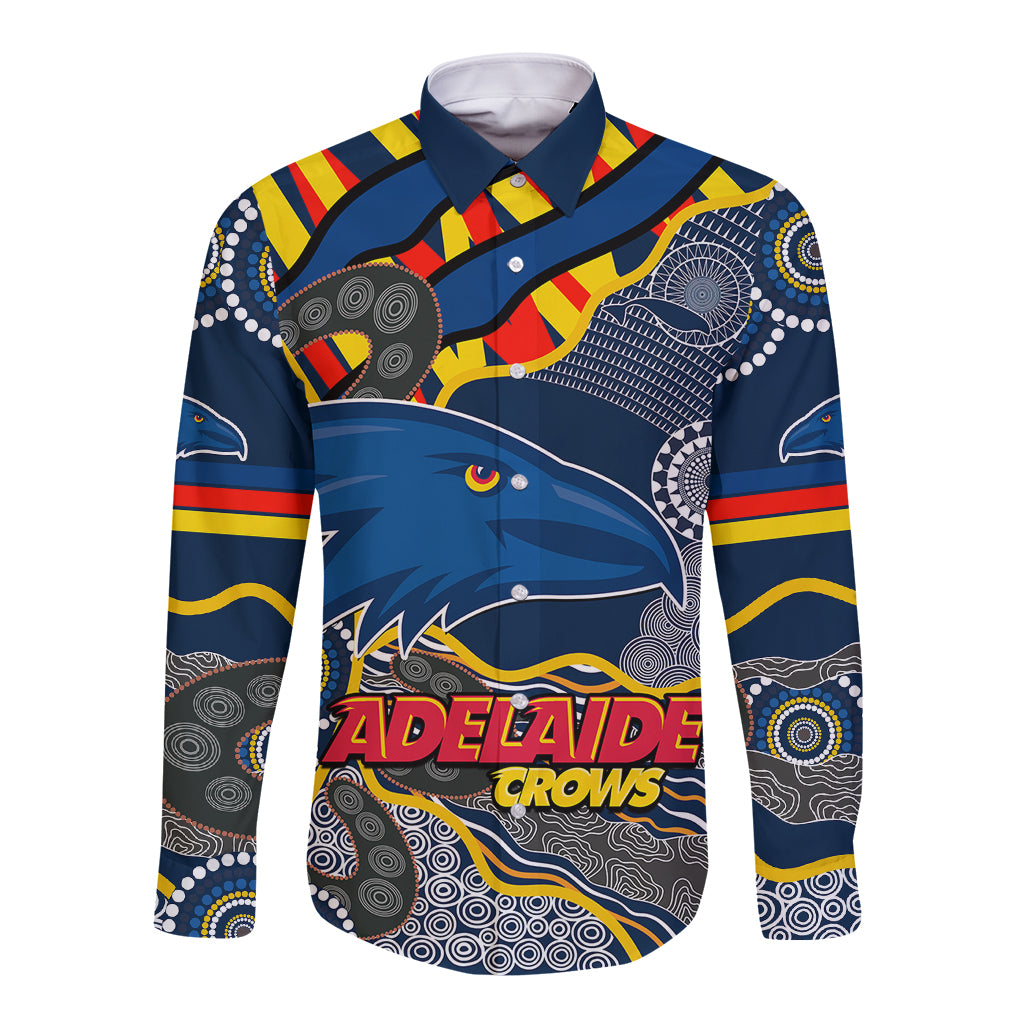 the-crows-football-long-sleeve-button-shirt-adelaide-be-unique-aboriginal-dots