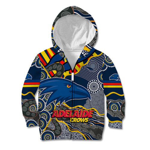 custom-text-and-number-the-crows-football-kid-hoodie-adelaide-be-unique-aboriginal-dots