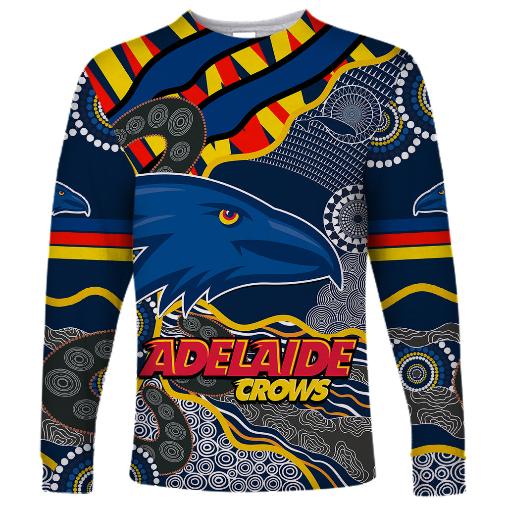 custom-text-and-number-the-crows-football-long-sleeve-shirt-adelaide-be-unique-aboriginal-dots