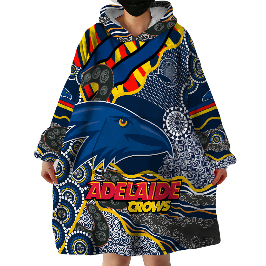 custom-text-and-number-the-crows-football-wearable-blanket-hoodie-adelaide-be-unique-aboriginal-dots