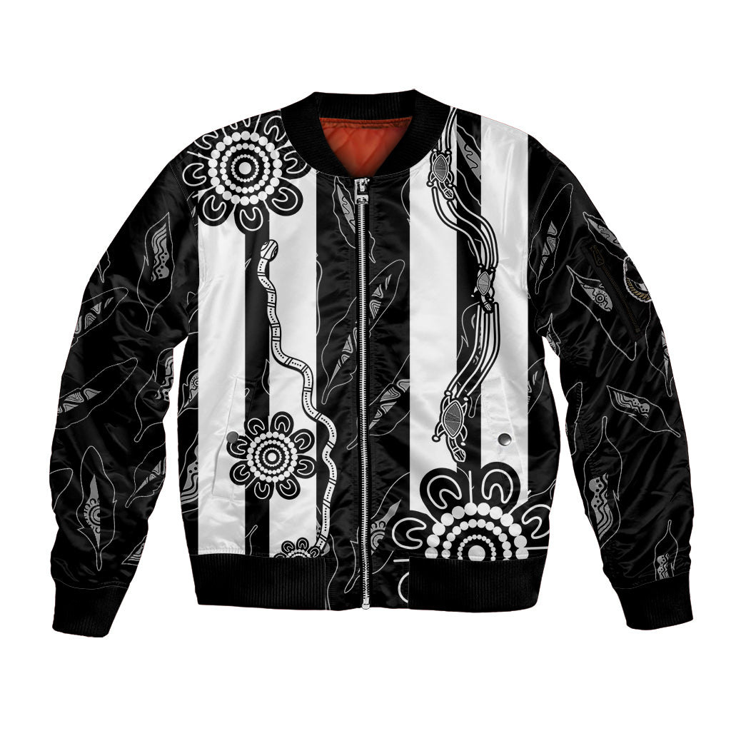 collingwood-football-sleeve-zip-bomber-jacket-proud-to-be-magpies-aboriginal-version