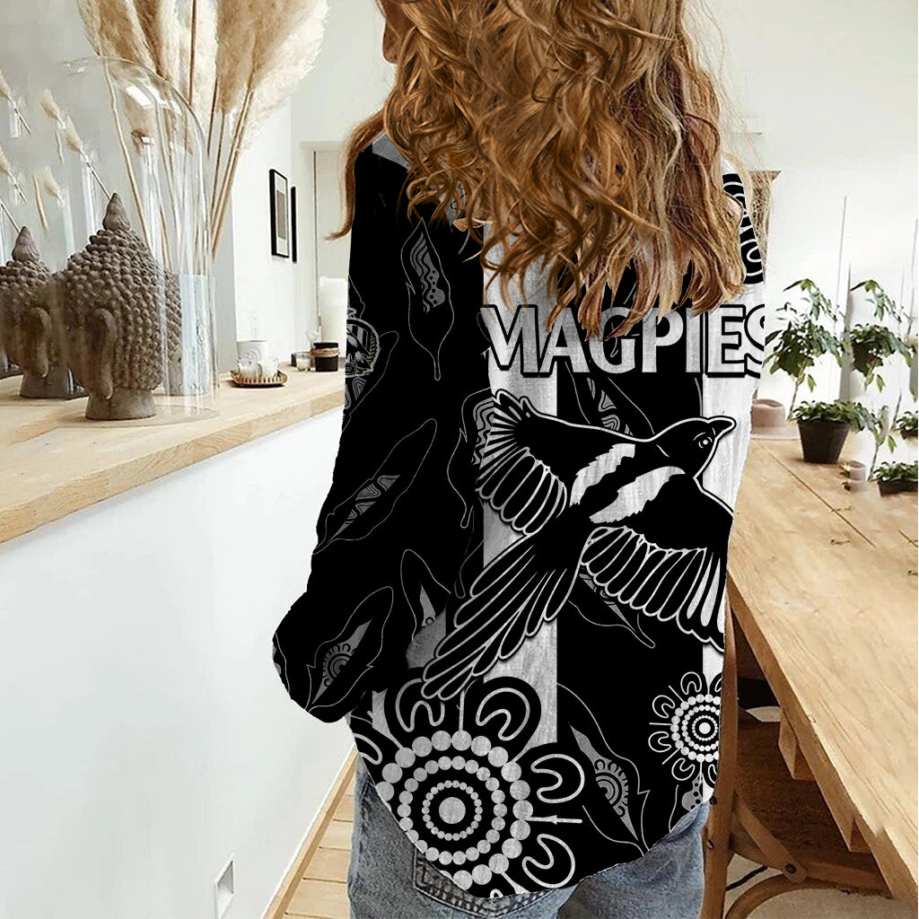 collingwood-football-women-casual-shirt-proud-to-be-magpies-aboriginal-version