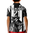 custom-text-and-number-collingwood-football-kid-polo-shirt-proud-to-be-magpies-aboriginal-version
