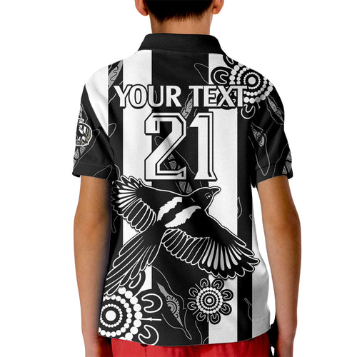 custom-text-and-number-collingwood-football-kid-polo-shirt-proud-to-be-magpies-aboriginal-version