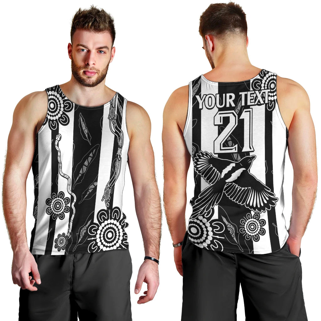 custom-text-and-number-collingwood-football-men-tank-top-proud-to-be-magpies-aboriginal-version