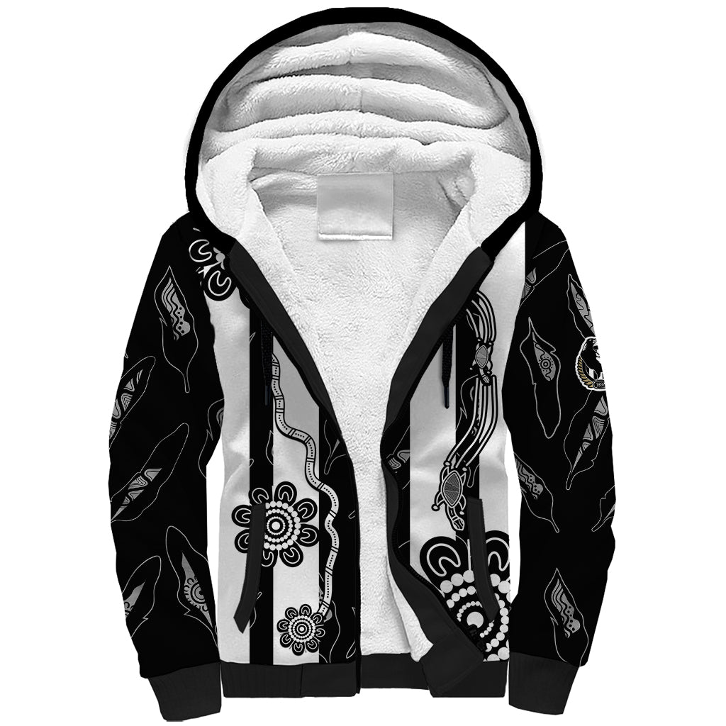 custom-text-and-number-collingwood-football-sherpa-hoodie-proud-to-be-magpies-aboriginal-version