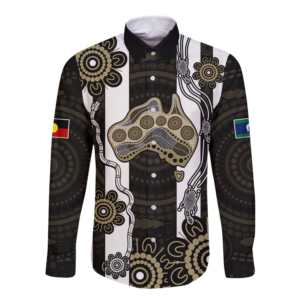naidoc-collingwood-football-long-sleeve-button-shirt-proud-to-be-magpies-aboriginal-version