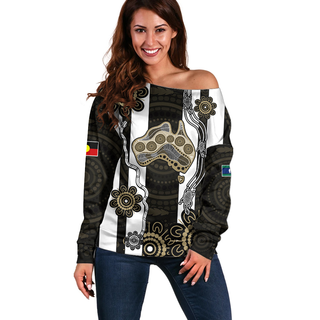 custom-text-and-number-naidoc-collingwood-football-off-shoulder-sweater-proud-to-be-magpies-aboriginal-version