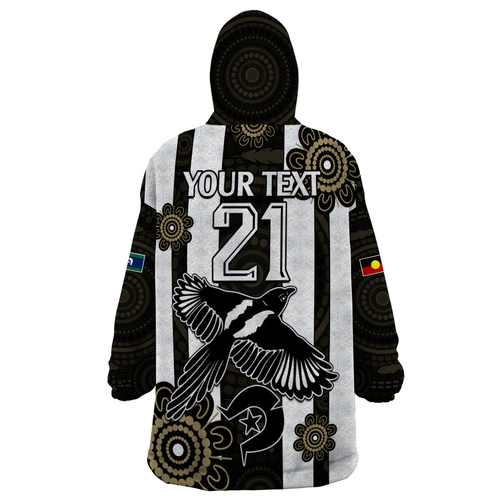 custom-text-and-number-naidoc-collingwood-football-wearable-blanket-hoodie-proud-to-be-magpies-aboriginal-version