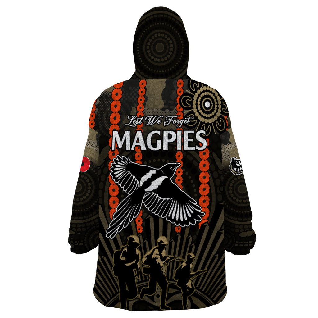 anzac-collingwood-football-wearable-blanket-hoodie-proud-to-be-magpies-poppy-flowers-and-aboriginal-version