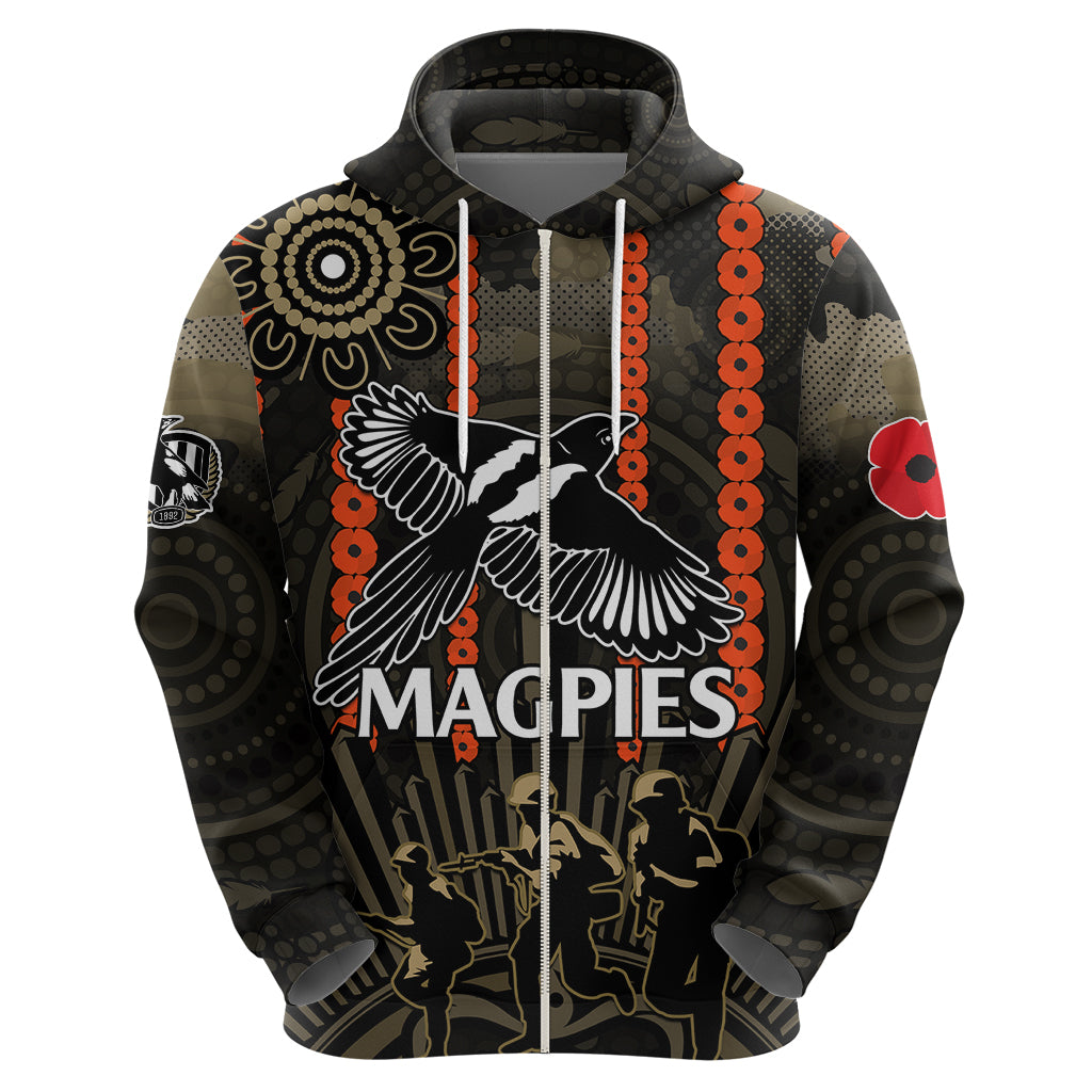 custom-text-and-number-anzac-collingwood-football-hoodie-proud-to-be-magpies-poppy-flowers-and-aboriginal-version