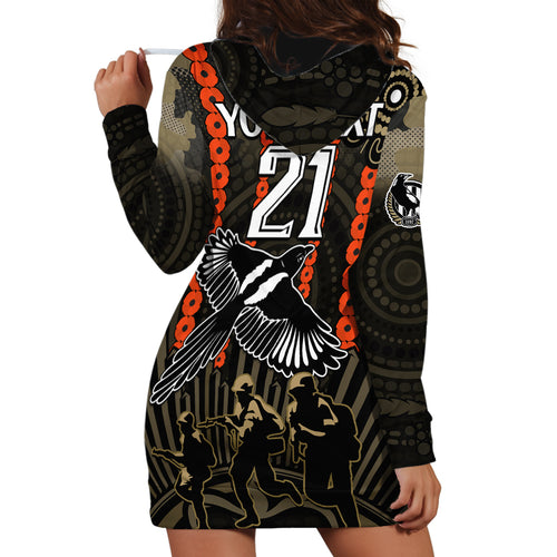 custom-text-and-number-anzac-collingwood-football-hoodie-dress-proud-to-be-magpies-poppy-flowers-and-aboriginal-version