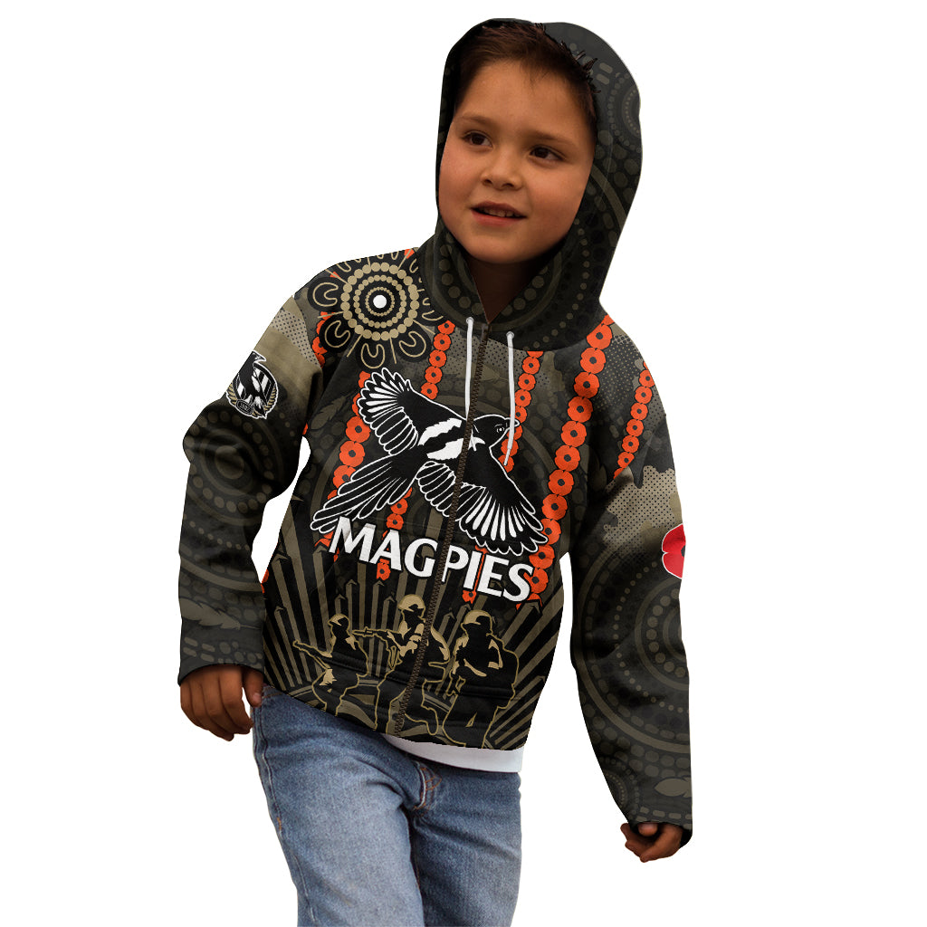custom-text-and-number-anzac-collingwood-football-kid-hoodie-proud-to-be-magpies-poppy-flowers-and-aboriginal-version