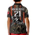 custom-text-and-number-anzac-collingwood-football-kid-polo-shirt-proud-to-be-magpies-poppy-flowers-and-aboriginal-version