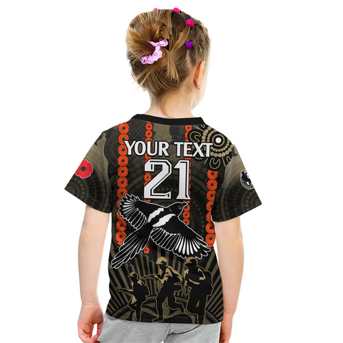 custom-text-and-number-anzac-collingwood-football-kid-t-shirt-proud-to-be-magpies-poppy-flowers-and-aboriginal-version