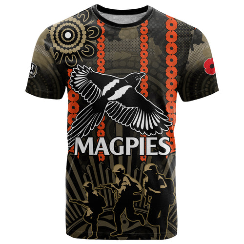 custom-text-and-number-anzac-collingwood-football-t-shirt-proud-to-be-magpies-poppy-flowers-and-aboriginal-version