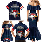 roosters-permier-2023-family-matching-mermaid-dress-and-hawaiian-shirt-nrl-mascot-with-aboriginal