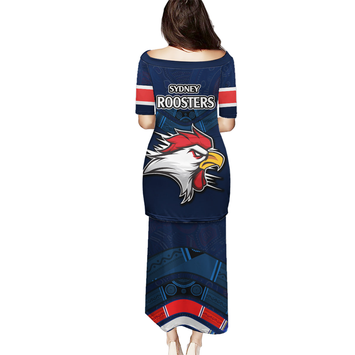 roosters-permier-2023-family-matching-puletasi-dress-and-hawaiian-shirt-nrl-mascot-with-aboriginal