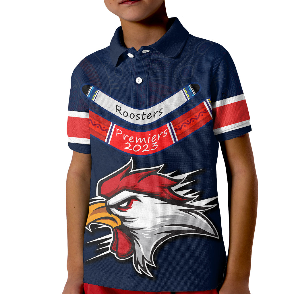 roosters-permier-2023-kid-polo-shirt-nrl-mascot-with-aboriginal