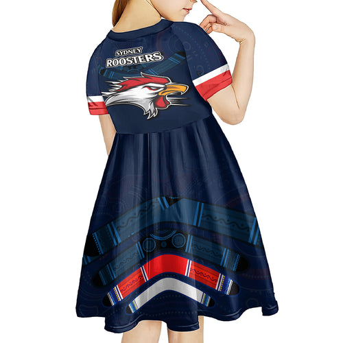 roosters-permier-2023-kid-short-sleeve-dress-nrl-mascot-with-aboriginal