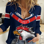 Roosters Permier 2023 Women Casual Shirt NRL Mascot with Aboriginal LT9