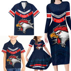 custom-roosters-permier-2023-family-matching-long-sleeve-bodycon-dress-and-hawaiian-shirt-nrl-mascot-with-aboriginal