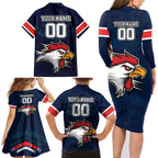 custom-roosters-permier-2023-family-matching-long-sleeve-bodycon-dress-and-hawaiian-shirt-nrl-mascot-with-aboriginal