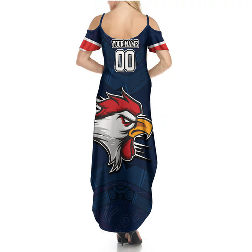 custom-roosters-permier-2023-summer-maxi-dress-nrl-mascot-with-aboriginal