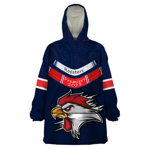 custom-roosters-permier-2023-wearable-blanket-hoodie-nrl-mascot-with-aboriginal